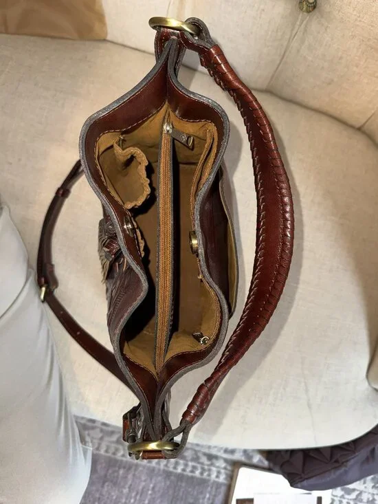 Patricia Nash Cavo Italian Leather Hobo Style Tote/Handbag - Picture 4 of 14